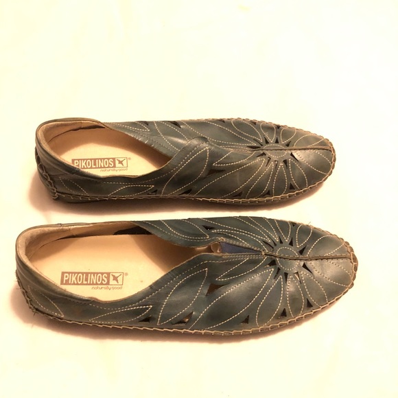 Pikolinos womens jerez navy blue leather moccasins loafers shoes - Picture 10 of 16